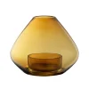 AYTM Lantaarn Uno, vaas, barnsteen, Ø 14 cm, hoogte 11 cm, glas
