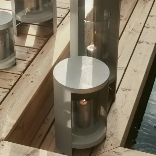 AYTM Ora lantaarn, grijsbruin, hoogte 28,2 cm, glas, aluminium