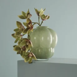 AYTM Uva vaas, glas, groen, Ø 26 cm, hoogte 28 cm, mondgeblazen