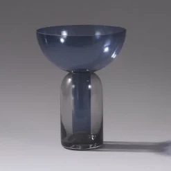 AYTM Vaas Torus, blauw, Ø 25 cm, hoogte 33 cm, glas