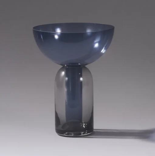 AYTM Vaas Torus, blauw, Ø 25 cm, hoogte 33 cm, glas