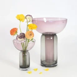AYTM Vaas Torus, roze, Ø 25 cm, hoogte 33 cm, glas