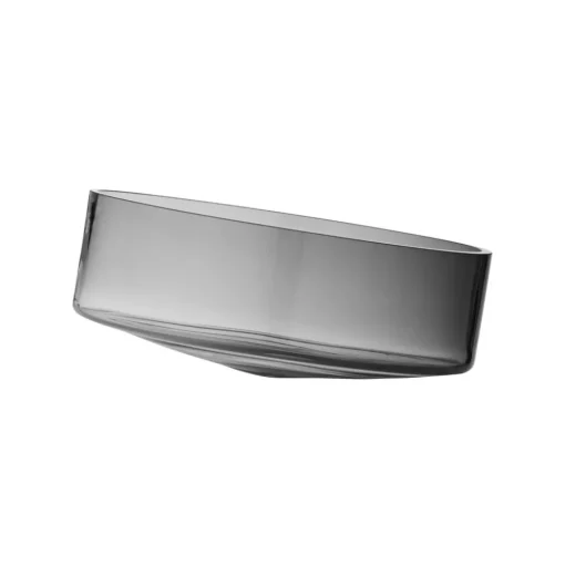 AYTM Volvi kom, rookgrijs, Ø 25 cm, glas, voet, marmer