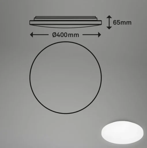 Badkamer plafondlamp Case voor de badkamer IP44 3.000K Ø 40cm