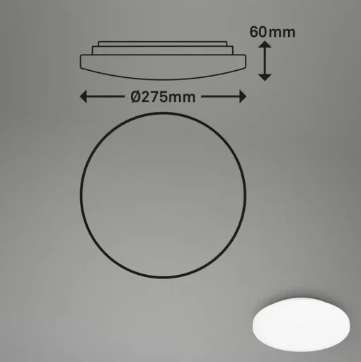 Badkamer plafondlamp Case voor de badkamer IP44 3.000K Ø 28cm