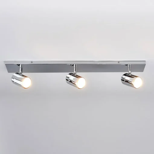 Badkamer plafondlamp Dejan, 65 cm, 3-lamps, chroom, IP44