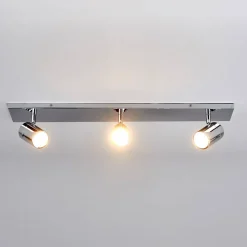 Badkamer plafondlamp Dejan, 65 cm, 3-lamps, chroom, IP44