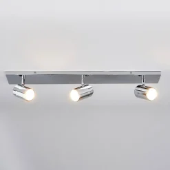 Badkamer plafondlamp Dejan, 65 cm, 3-lamps, chroom, IP44