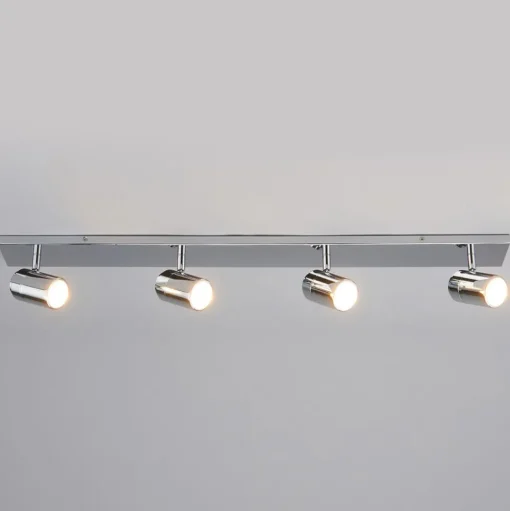 Badkamer plafondlamp Dejan, 85cm, 4-lamps, chroom, IP44