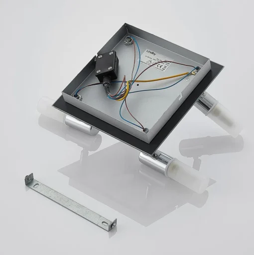 Badkamer plafondlamp Zela, 32 cm, chroom, 4-lamps, IP44