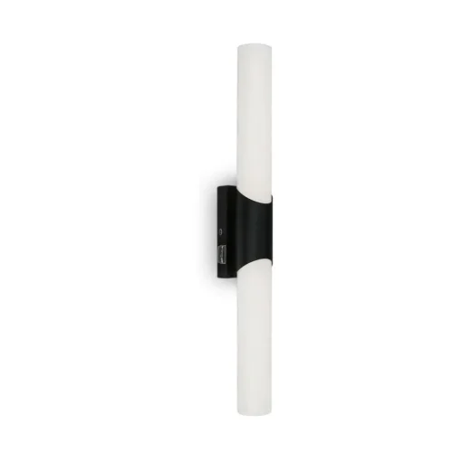 Badkamerpiegel lamp Klak Brilo, zwart, 47 cm