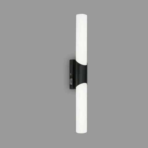Badkamerpiegel lamp Klak Brilo, zwart, 47 cm