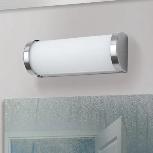Badkamer-wandlamp VETI - 25,5 cm, nikkel