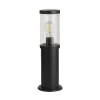 Bakerloo sokkellamp, IP44, zwart, hoogte 45 cm, metaal