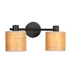 Bamboe plafondlamp, 2-lamps