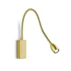 Banu LED wandlamp met schakelaar, messing, 30 cm