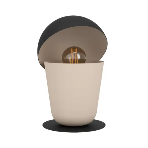 Batabano tafellamp Mite, zandkleur/zwart