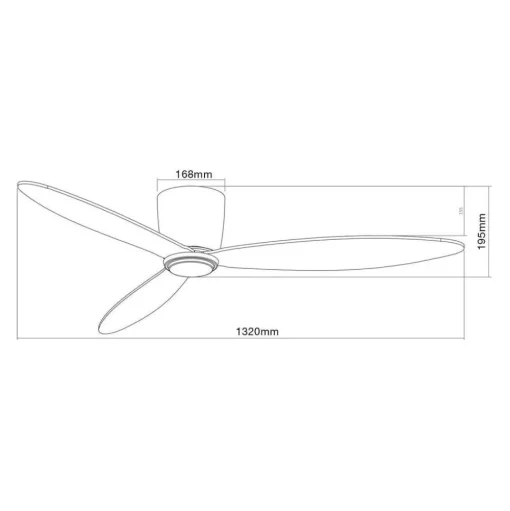 Beacon plafondventilator Airfusion Radar wit Ø 132 cm stil