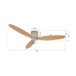 Beacon plafondventilator Airfusion Radar teak Ø 132 cm stil