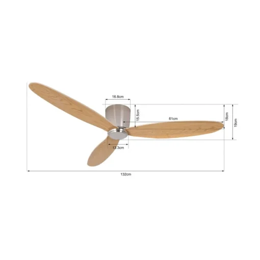 Beacon plafondventilator Airfusion Radar teak Ø 132 cm stil