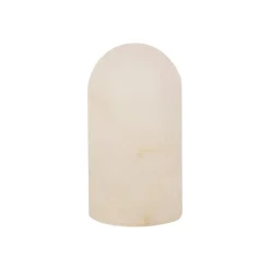 Beacon tafellamp Panton, wit albast steen, hoogte 17,5 cm