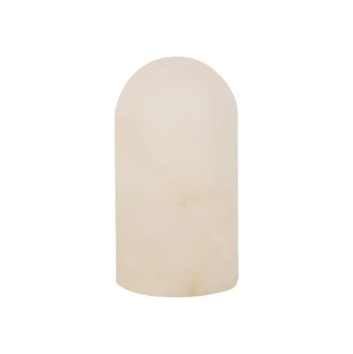 Beacon tafellamp Panton, wit albast steen, hoogte 17,5 cm