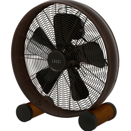Beacon tafelventilator Breeze brons/walnoot, Ø 41 cm, stil