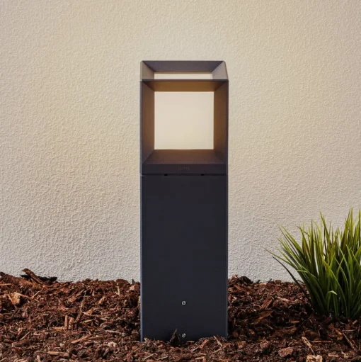 BEGA 84604 - LED sokkellamp in grafiet, 3.000 K