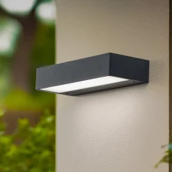 Bega LED buitenwandlamp 24472 K4, 4.000 K, grafiet, gegoten aluminium