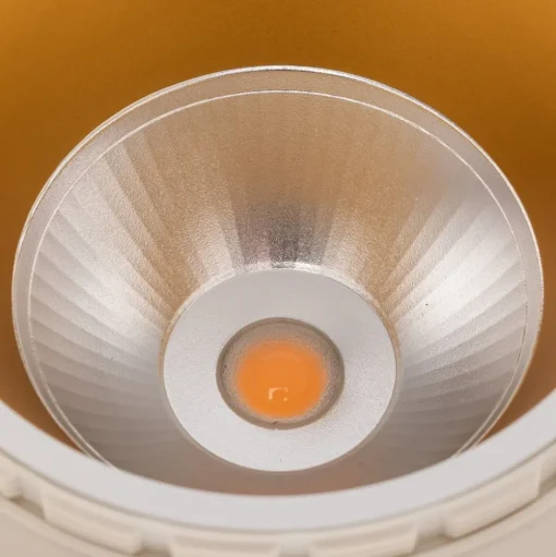 Bega LED plafondinbouwspot Studio Line, wit/messing, gegoten aluminium