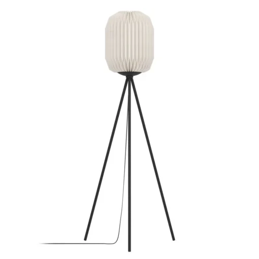 Belgrave vloerlamp, hoogte 141,5 cm, zwart/wit, metaal