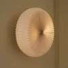 Belloy 40 plafondlamp, papieren plissékap, wit