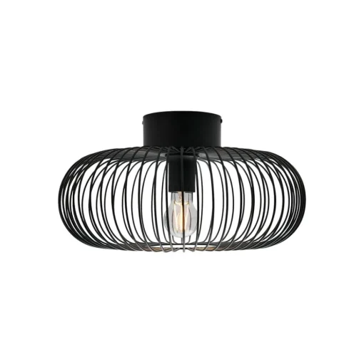 Beroni plafondlamp, metaal, zwart