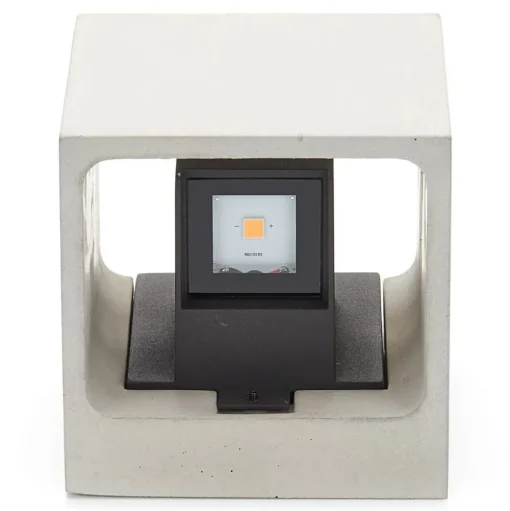 Beton grijze LED buiten wandlamp Riak