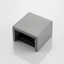 Beton-wandlamp Smira in grijs, 12,5 x 12,5 cm