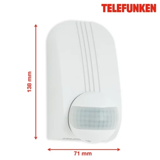 Bewegingssensor Funchal, max. 1.000W LED, wit