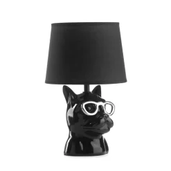 Biagio tafellamp, zwart, keramiek, 29 cm hoog, E14
