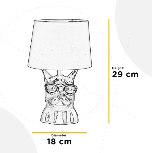 Biagio tafellamp, zwart, keramiek, 29 cm hoog, E14