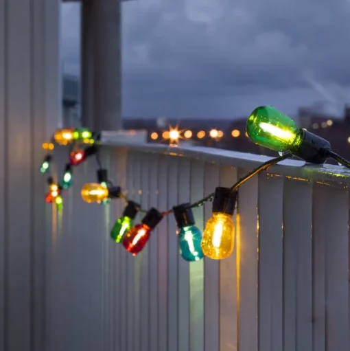 Bier tuin lichtketting 20 LED druppels gekleurd