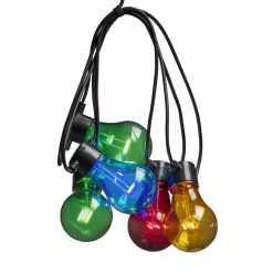 Biertuin lichtketting 10 kleurrijke LED lampen