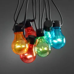 Biertuin lichtketting 10 kleurrijke LED lampen