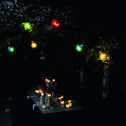 Biertuin lichtketting 20 kleurrijke LED lampen