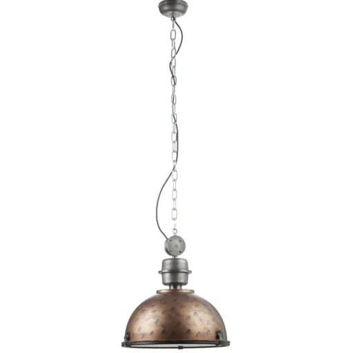 Bikkel koperbruine hanglamp met industriële look