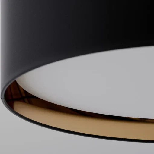 Bilbao plafondlamp, zwart/goud, Ø 60 cm