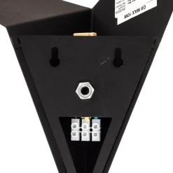 Bird 3201 wandlamp, driehoekig ontwerp, zwart