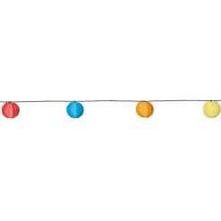 Bonte led-solar-lichtketting met 10 lampions