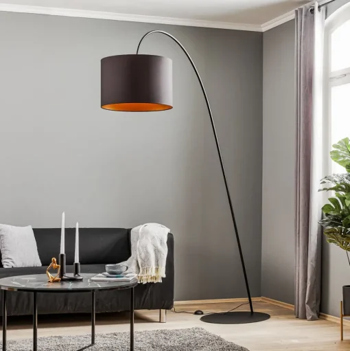 Booglamp Alice met zwart-gouden kap