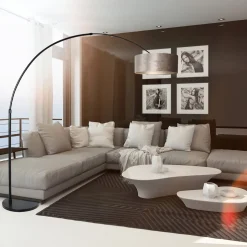 Boog-vloerlamp Sparkled Light zwart/zilver
