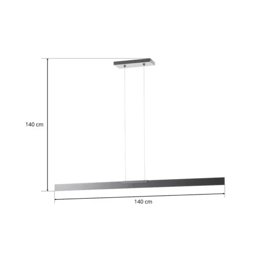 Bopp Nano - LED hanglamp, zwart 140 cm