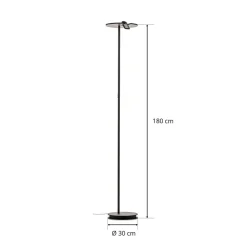 Bopp Share LED uplighter met leeslamp, zwart